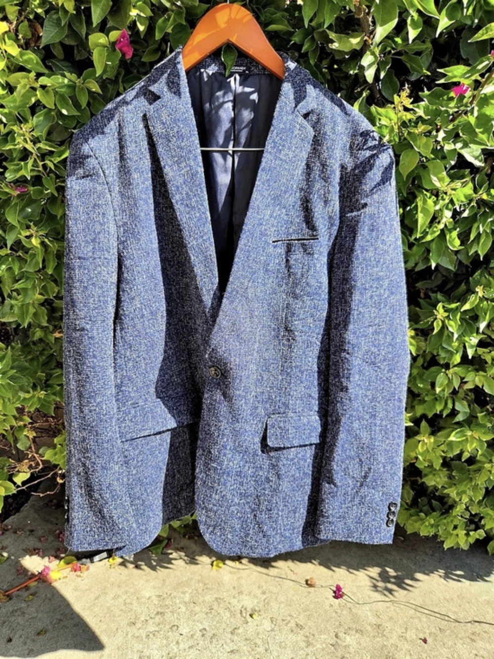 COOFANDY Textured Sport Coat in Blue & Black XL Like New
